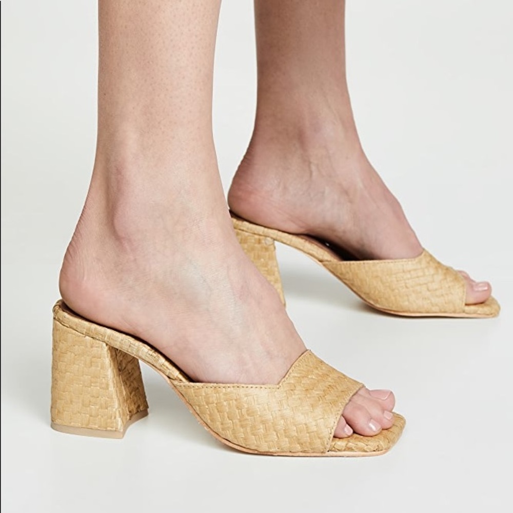 Jeffrey Campbell Malange Raffia Block Heel